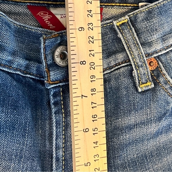 WOMENS LUCKY BRAND CLASSIC RIDER JEANS SZ 28/6 100% COTTON DISTRESSING STRT LEG - Picture 8 of 10